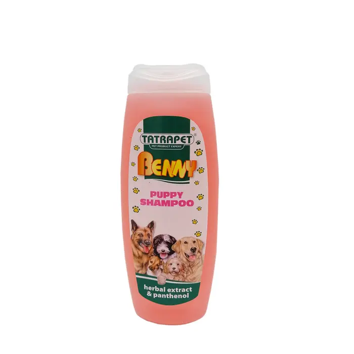 Sampon pentru caini Tatrapet Benny, Junior, Extract de ierburi si Panthenol, 200 ml