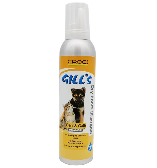 Sampon spuma uscat pentru caini si pisici Croci Gill s, 250 ml