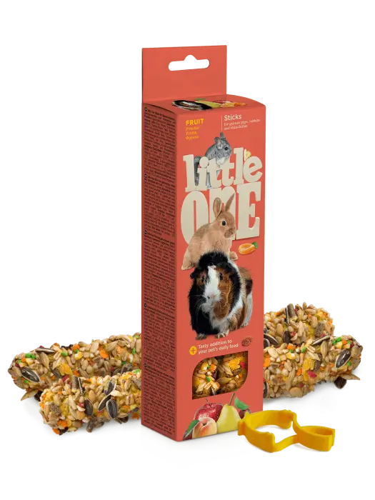 Gustare cu fructe pentru porcusorii de Guinnea Little One, 2 x 60g