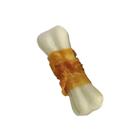 Recompense pentru caini Eurosiam, Os presat alb cu pui, 7.5 cm