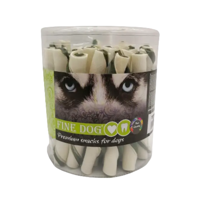 Recompense pentru caini Fine Dog, Vita, tub de piele, 35 bucati, 12 cm