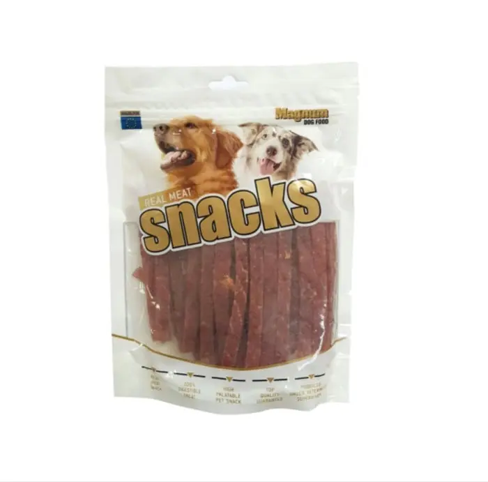 Recompense pentru caini Magnum, Fasii din carne, piept de pui, 250g