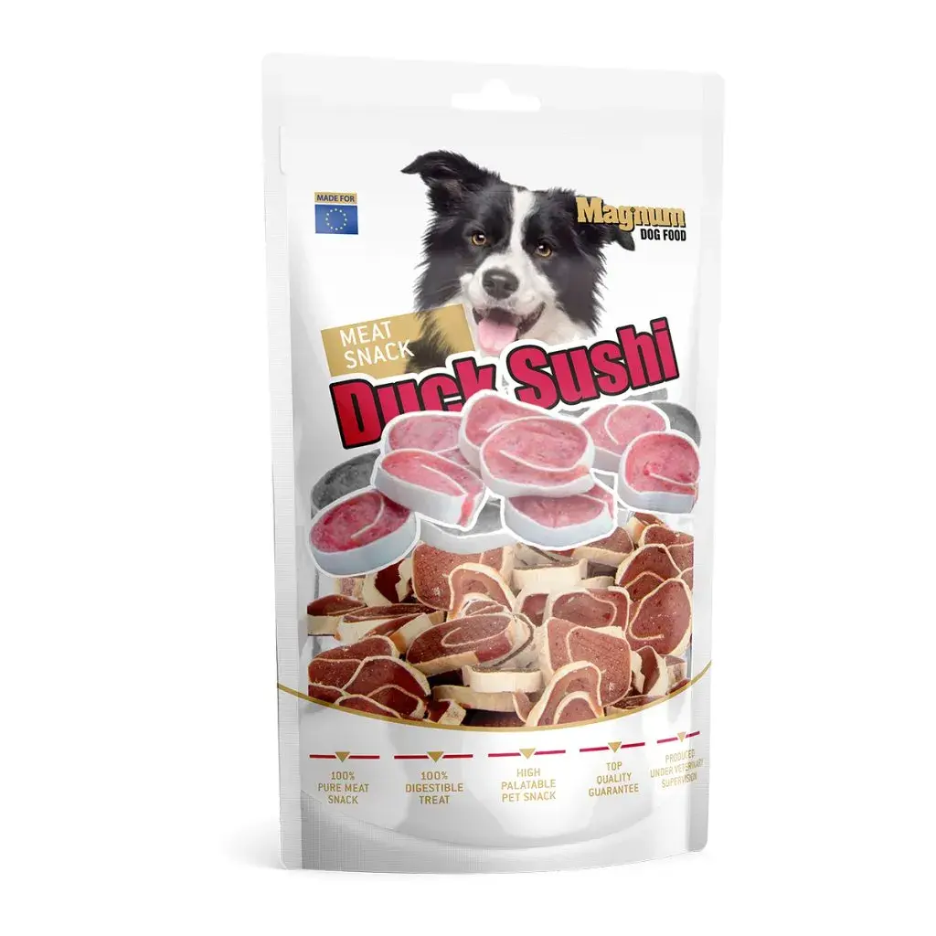 Recompense pentru caini Magnum, sushi cu rata, 80g