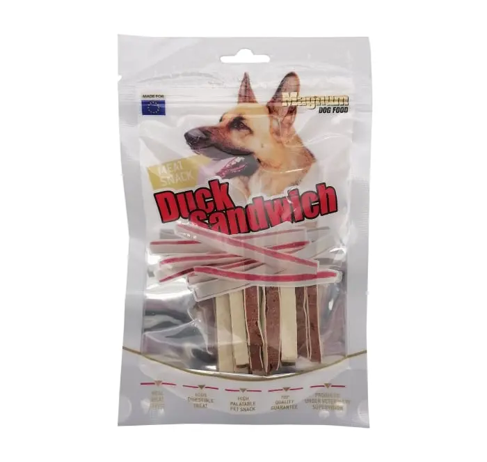 Recompense pentru caini Magnum, sandvis cu rata, 80g