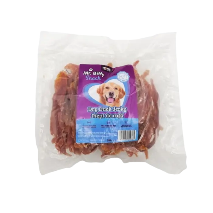 Recompense pentru caini Mr. Biffy, piept de rata, 500g