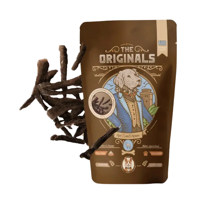 Recompense pentru caini The Originals, Fasii uscate de miel, 60g