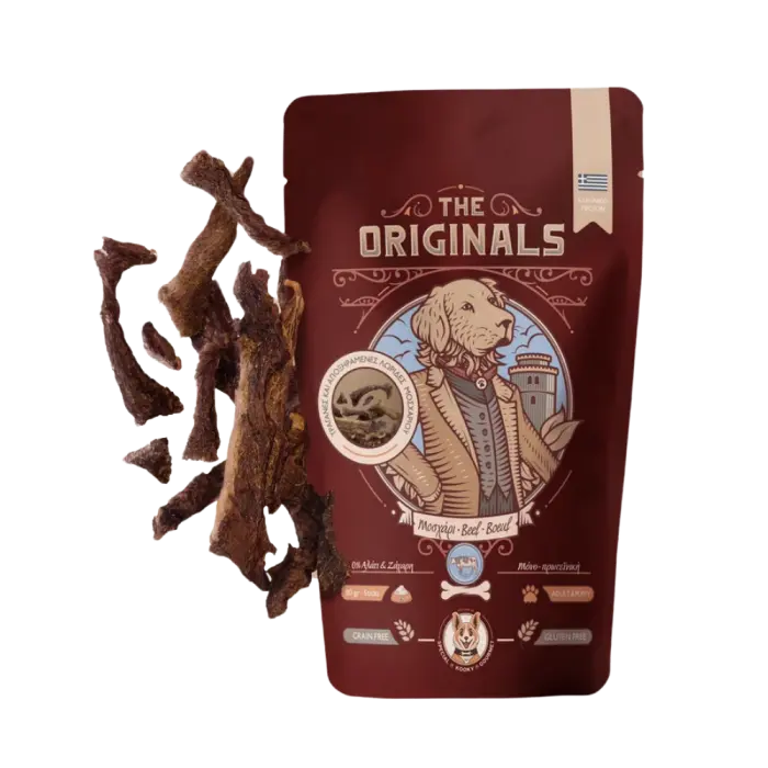 Recompense pentru caini The Originals, Fasii uscate de vita, 80g