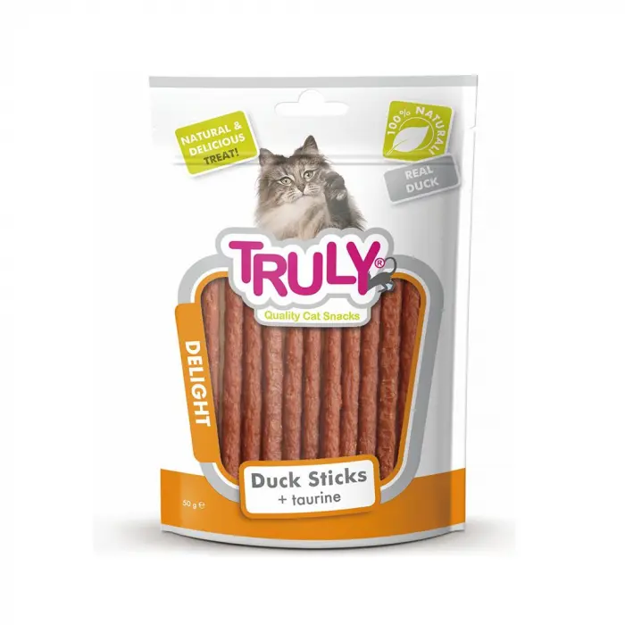 Recompense pentru pisici Truly, Sticks, rata, 50g