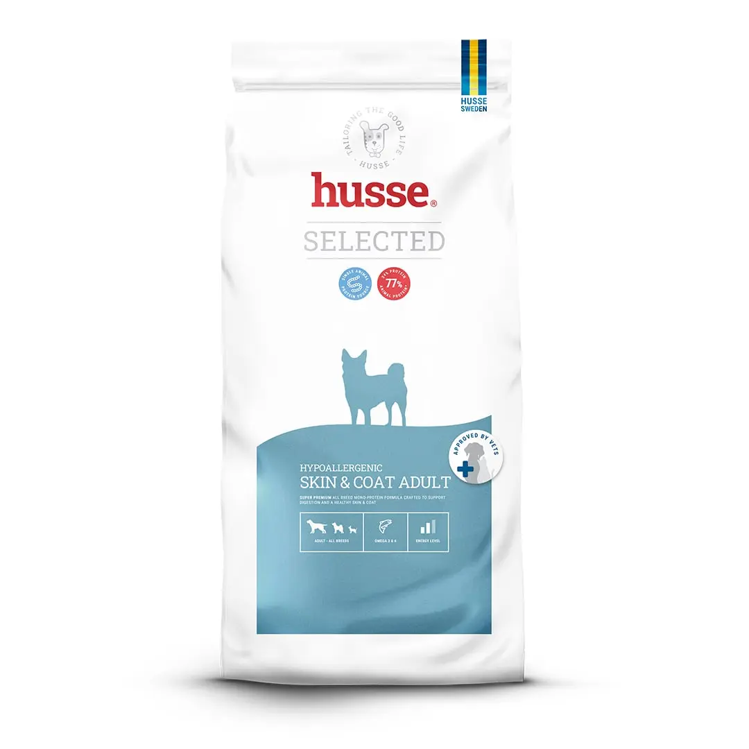 HYPOALLERGENIC SKIN & COAT ADULT| Hrana uscata hipoalergenica, monoproteina, pentru caini cu alergii sau sensibilitati digestive