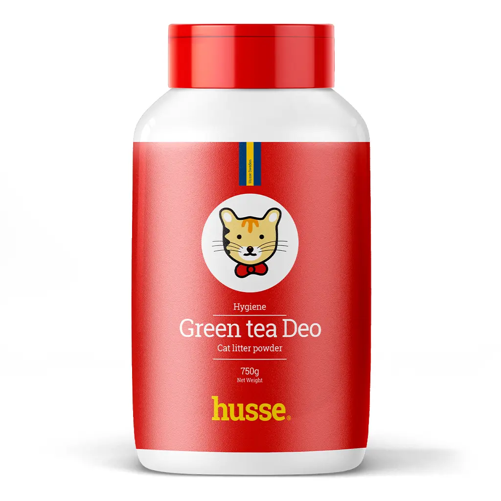 GREEN TEA DEO | Pudra anti-miros pentru litiera pisicii, cu aroma proaspata de ceai verde