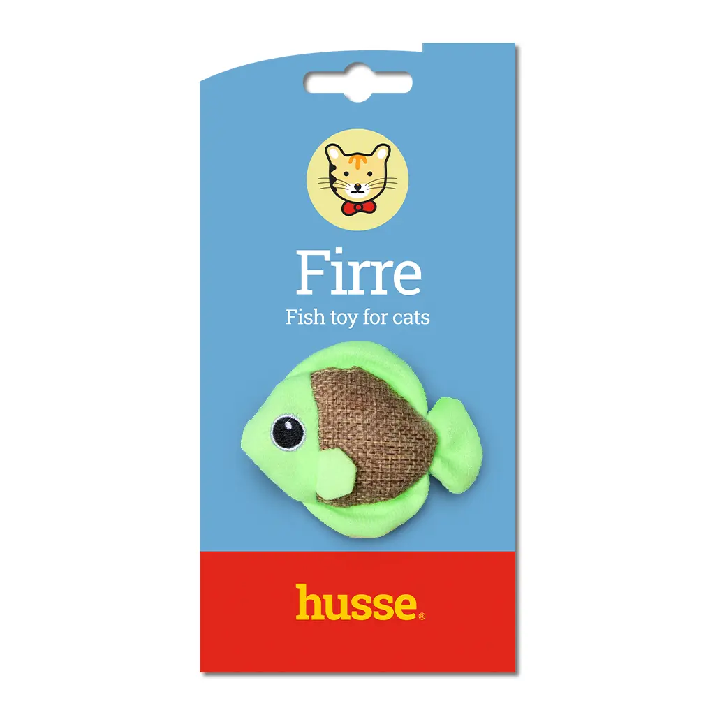 FIRRE | Jucarie in forma de pestisor, umpluta cu Iarba Matei, pentru pisici