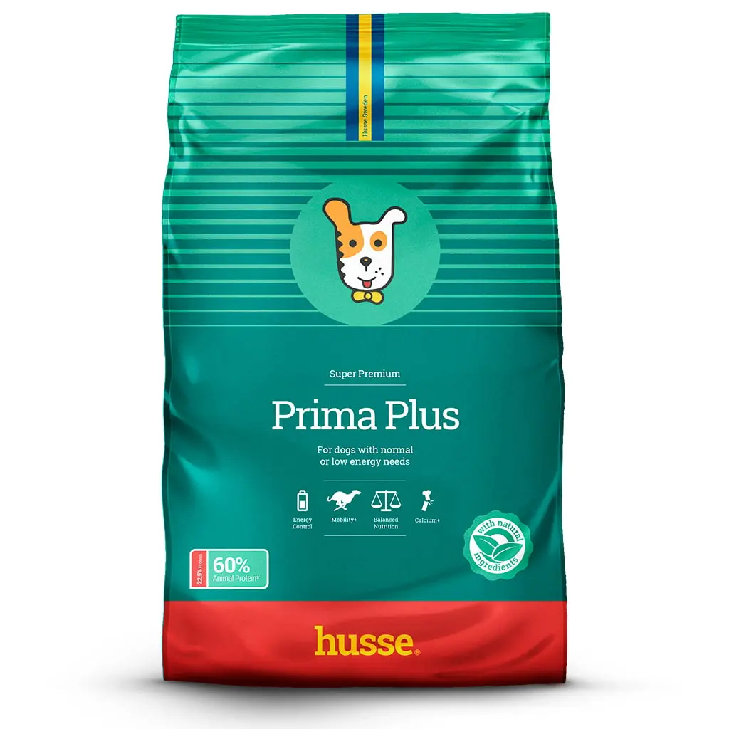 PRIMA PLUS | Hrana uscata completa Super Premium, pentru cainii adulti cu nevoi energetice normale sau scazute