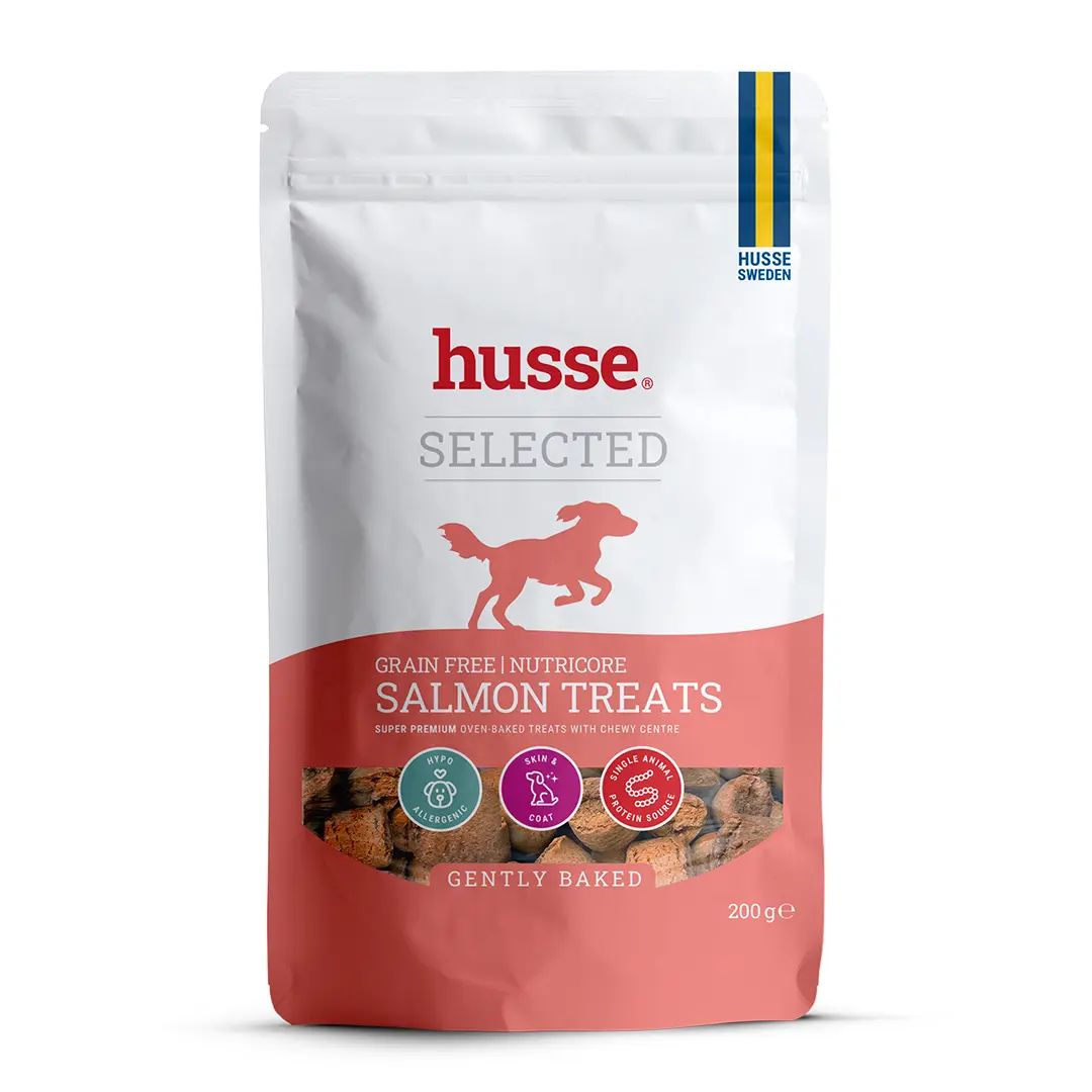GRAIN FREE NUTRICORE SALMON TREATS  | Recompense fara cereale cu textura dubla, ce sustin sanatatii pielii si a blanii.