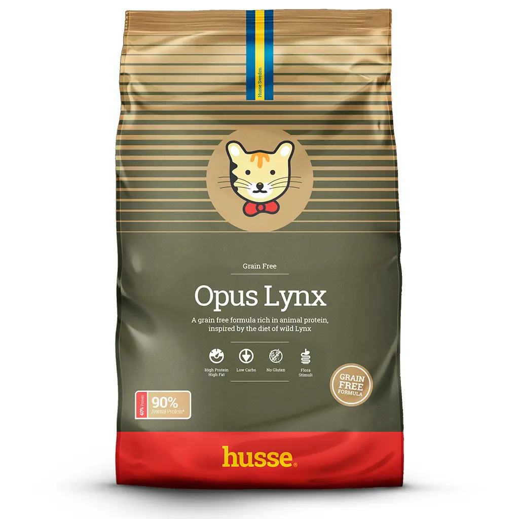 OPUS LYNX | Hrana uscata completa Super Premium, hipoalergenica, fara cereale si gluten, pentru pisici adulte cu sisteme digestive sensibile sau predispuse la alergii