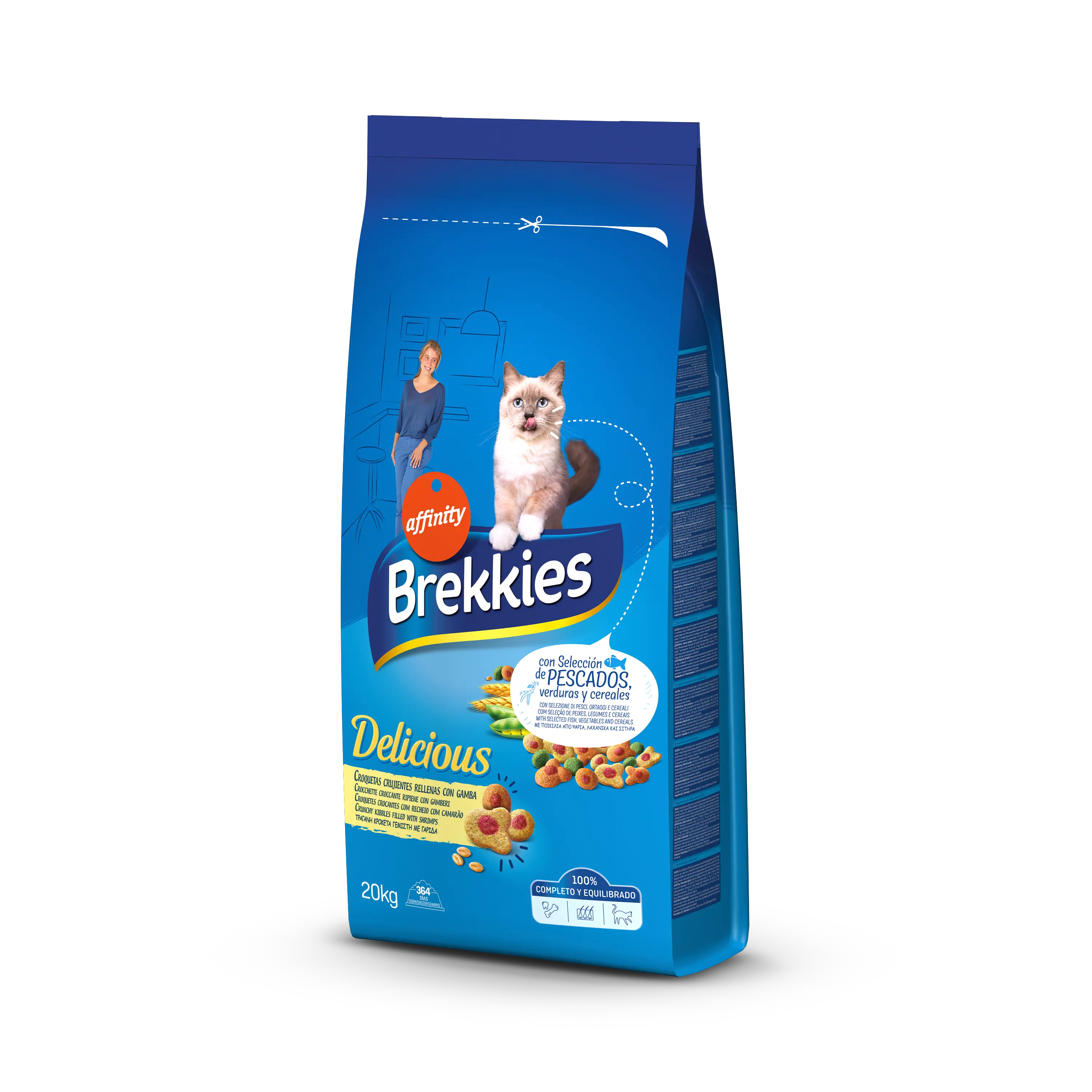 Brekkies – Pisica Adulta – Delicious cu Somon si Ton 20 kg