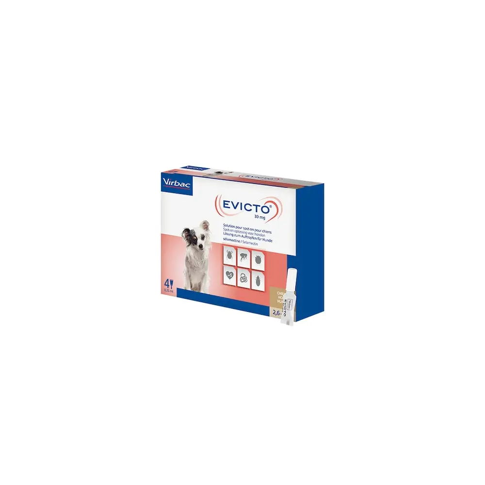 EVICTO pentru caini 30 mg (2.6 - 5.0 kg) - 1 PIPETA
