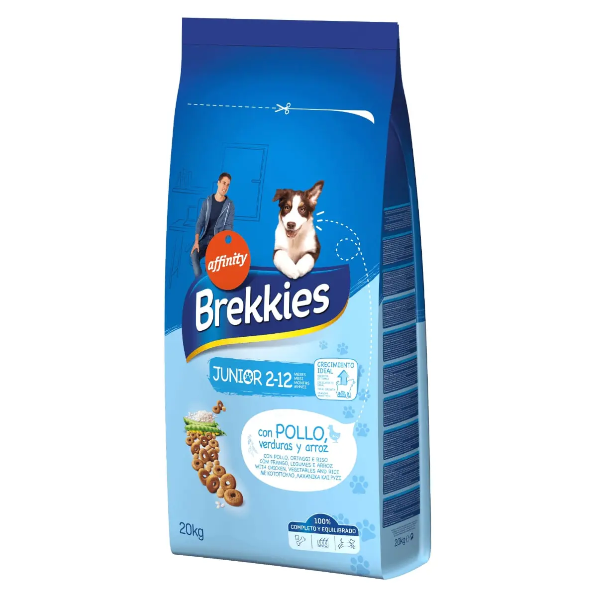 BREKKIES Excel Junior Original, Pui, hrana uscata caini junior, 20kg