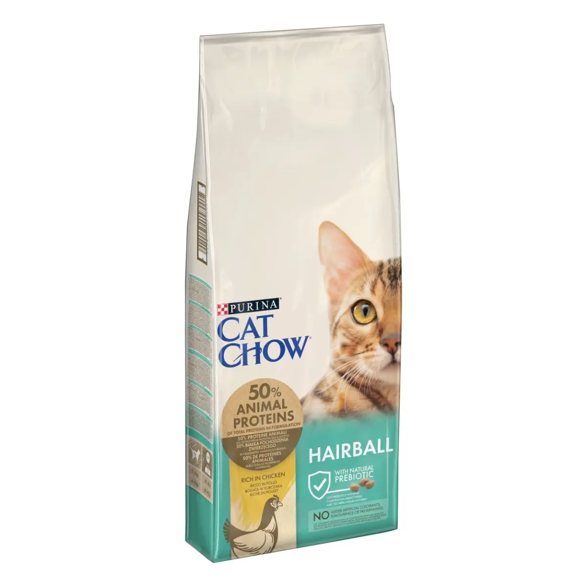 PURINA Cat Chow Hairball Control, Pui, hrana uscata pentru pisici, limitarea ghemurilor de blana, 15kg