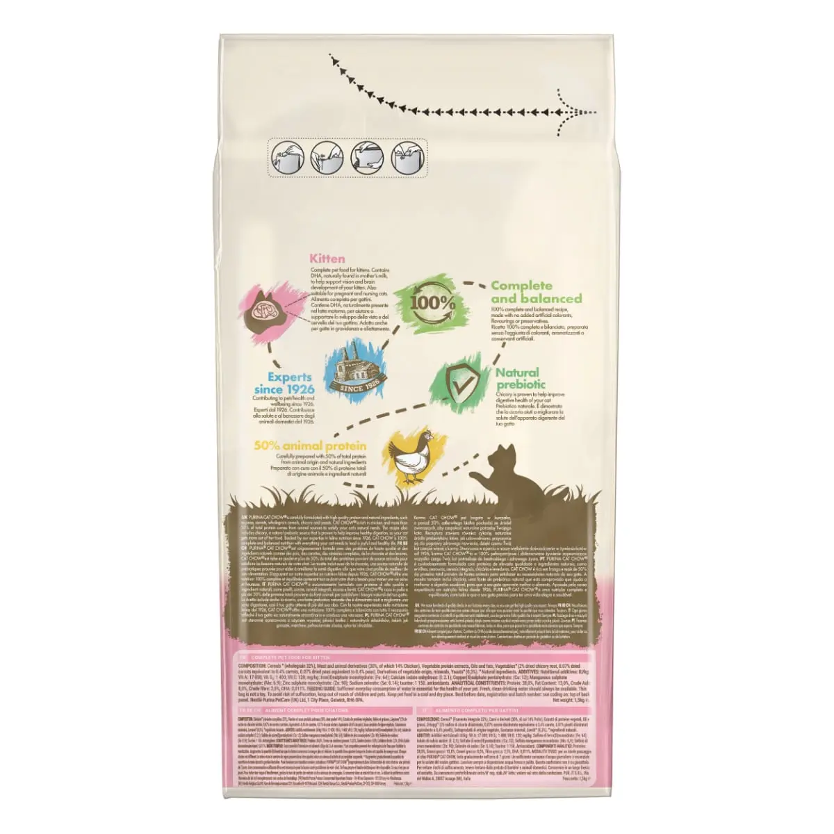 PURINA Cat Chow Kitten, Pui, hrana uscata pentru pisici junior, 1.5kg - Image 3