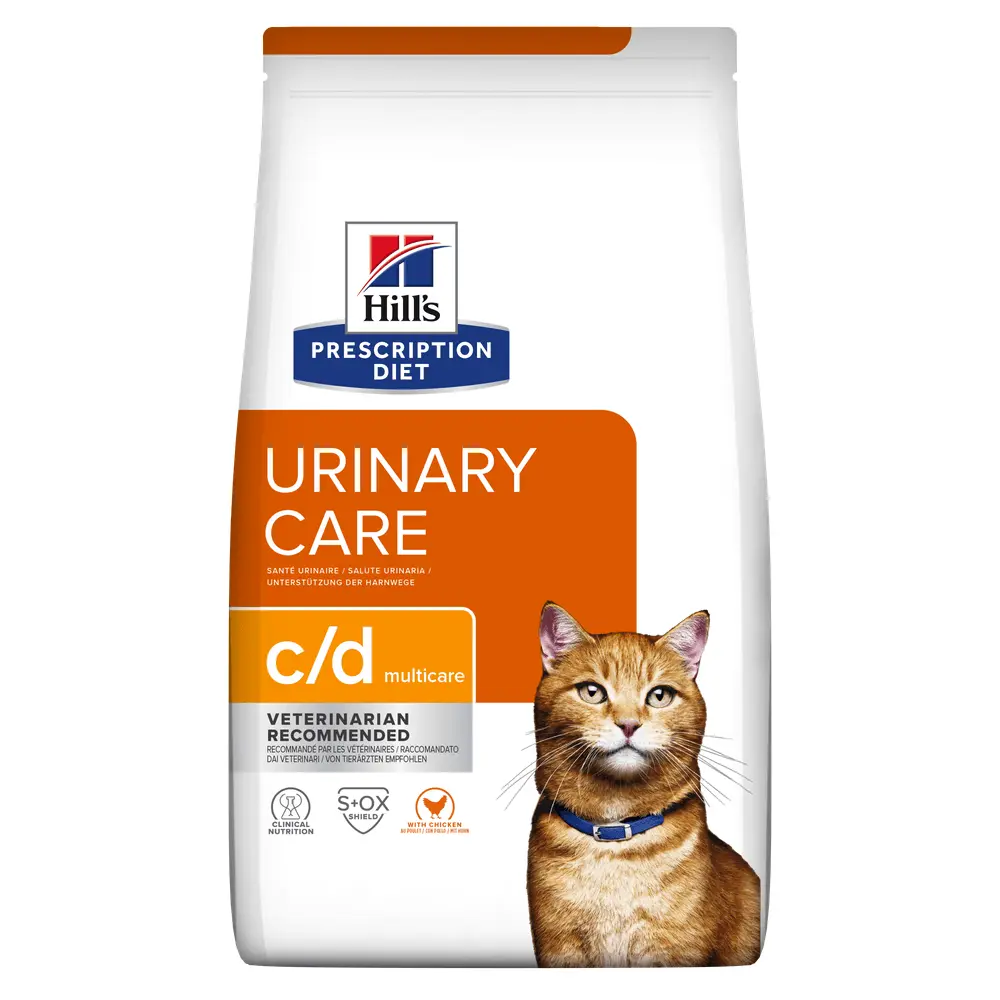 HILL'S Prescription Diet c/d Urinary, Pui, dieta veterinara pisici, hrana uscata, afectiuni urinare HILL'S Prescription Diet c/d Urinary, Pui, dieta veterinara pisici, hrana uscata, sistem urinar, 3kg