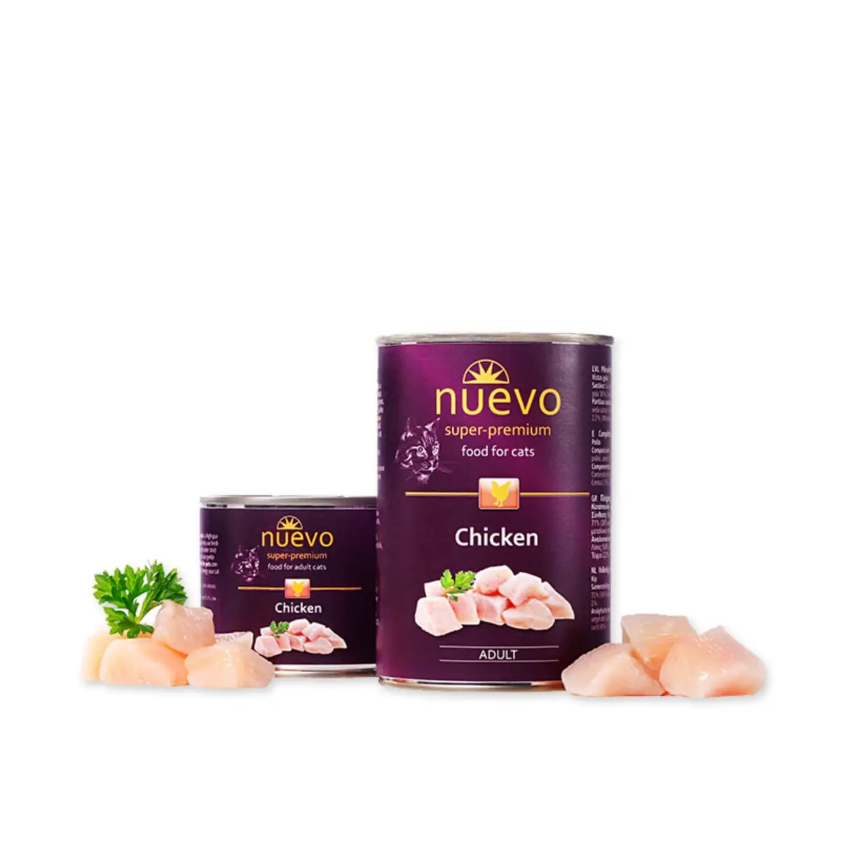 NUEVO, Pui, conserva hrana umeda fara cereale pisici, (pate), 400g - Image 2