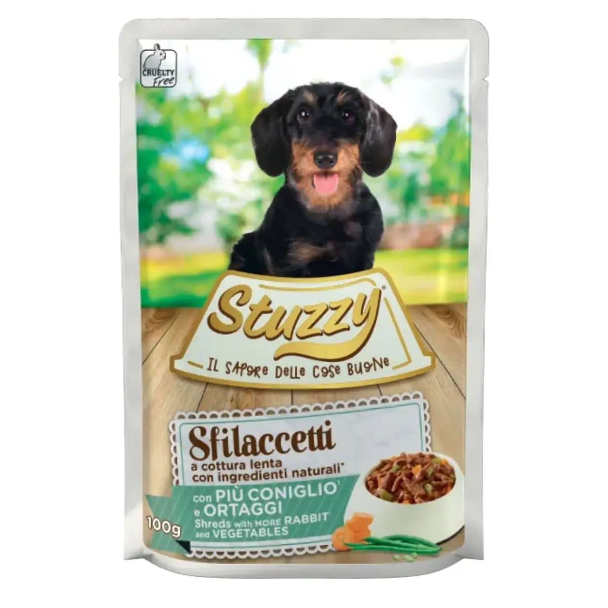 STUZZY Shreds, XS-XL, Iepure si Legume, plic hrana umeda caini, (in suc propriu), 100g - Image 2
