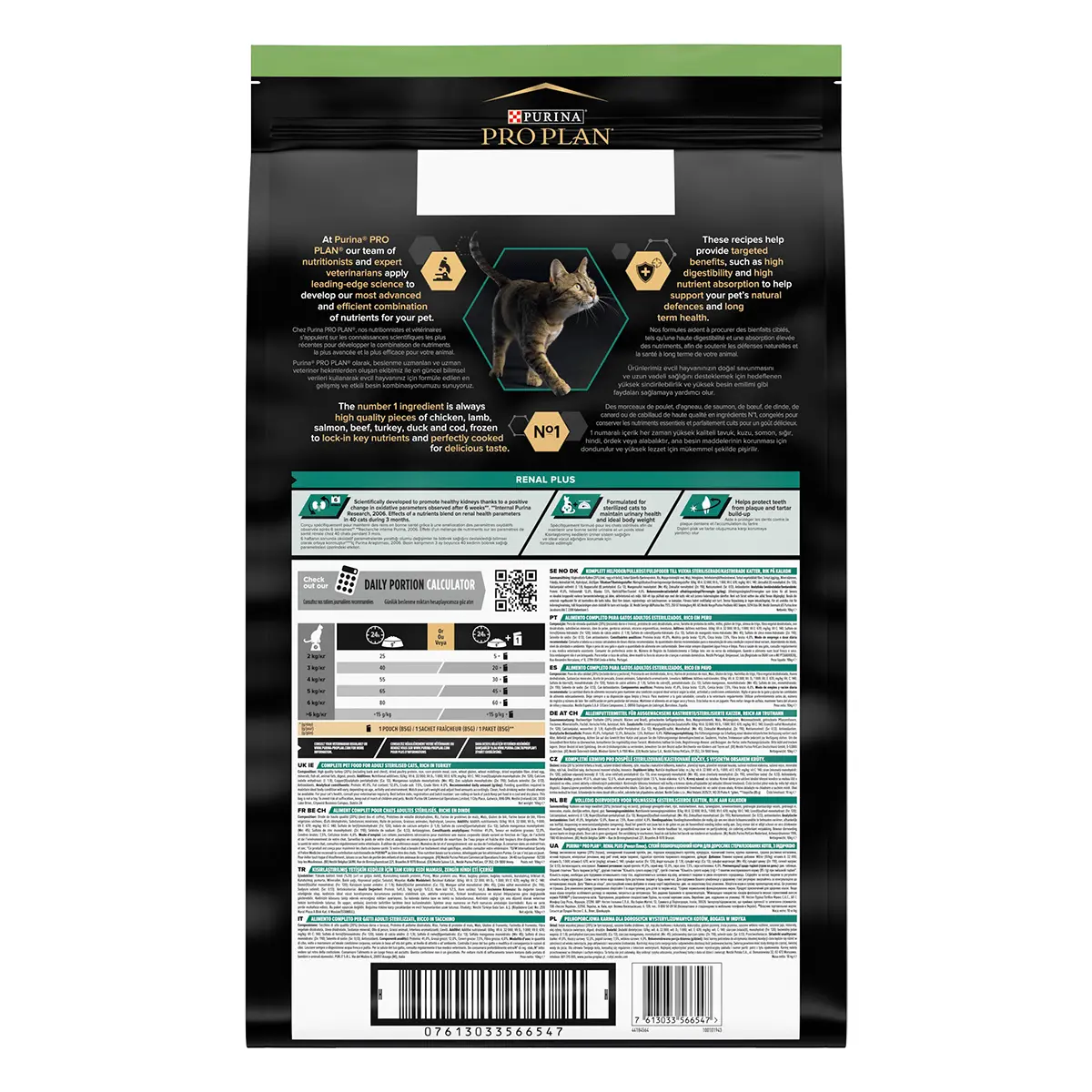 PURINA Pro Plan Sterilised OptiRenal, Curcan, hrana uscata pisici sterilizate, 10kg - Image 3