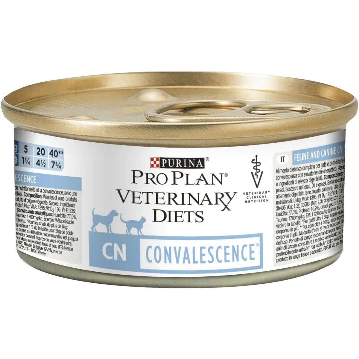 PURINA Pro Plan Veterinary Diets Canine & Feline Convalescence Mousse, dieta veterinara caini si pisici, conserva hrana umeda, convalescenta, 195g