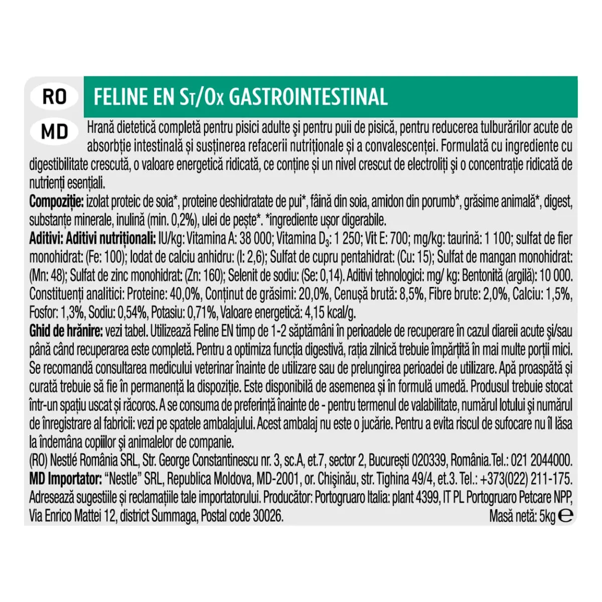 PURINA Pro Plan Veterinary Diets Gastrointestinal, dieta veterinara pisici, hrana uscata, afectiuni digestive, 5kg - Image 3