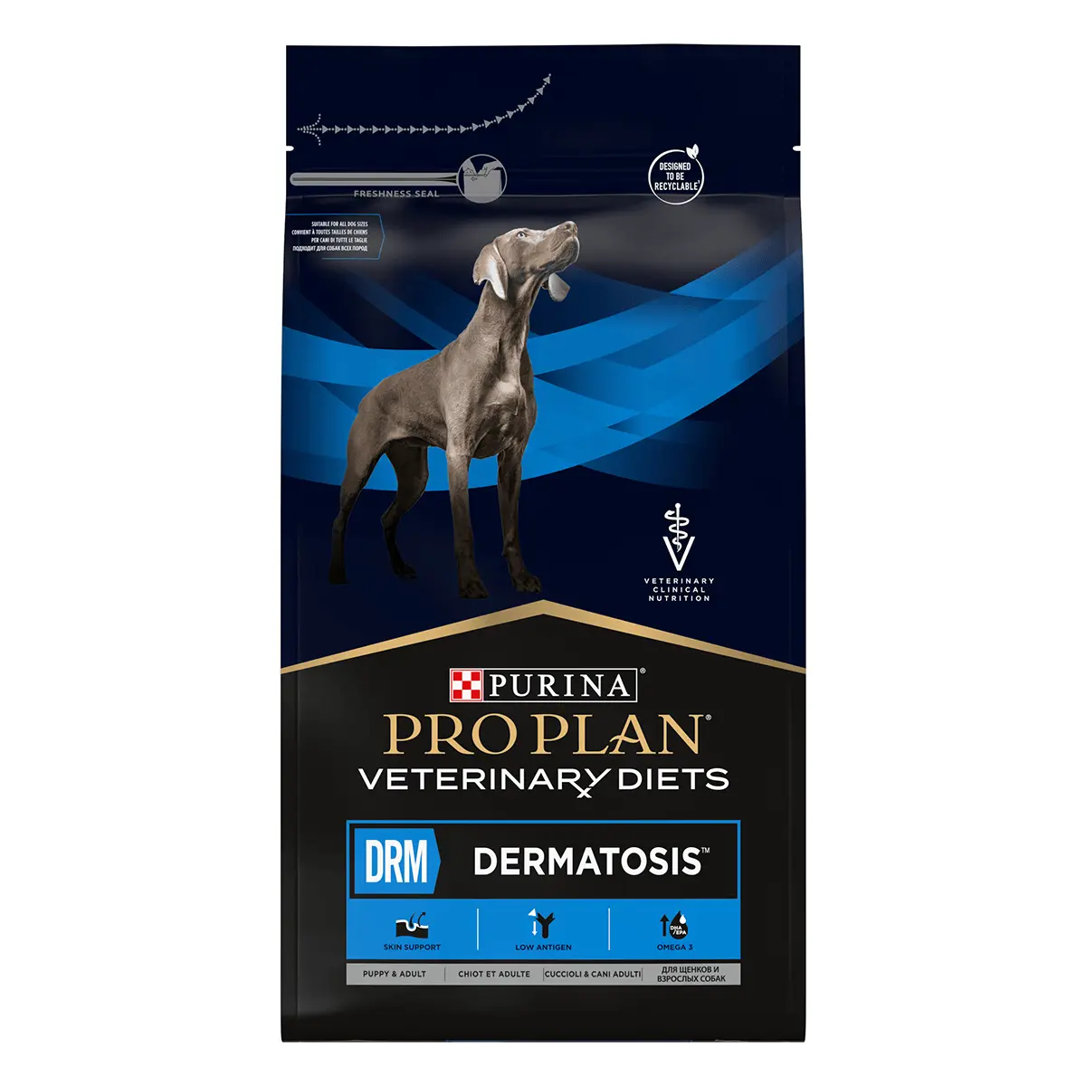 PURINA Pro Plan Veterinary Diets Dermatosis, dieta veterinara caini, hrana uscata, afectiuni dermatologice, 3kg - Image 6