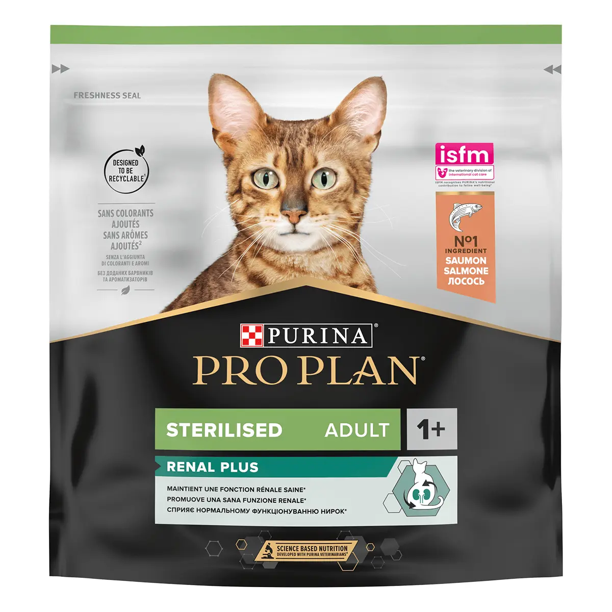 PURINA Pro Plan Sterilised OptiRenal, Somon, hrana uscata pisici sterilizate, bax, 400g x 6buc