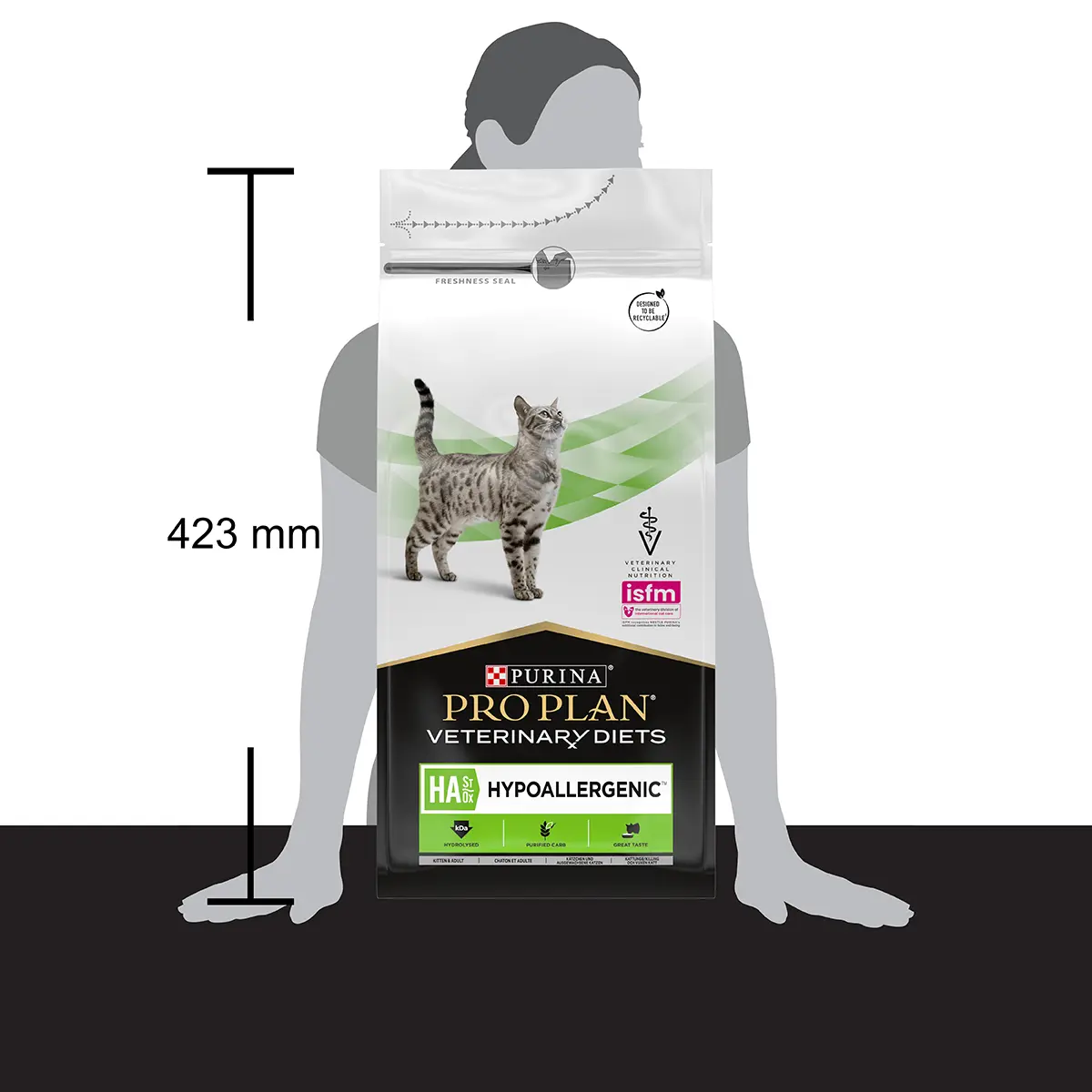 PURINA Pro Plan Veterinary Diets Hypoallergenic, dieta veterinara pisici, hrana uscata, afectiuni digestive si dermatologice, 1.3kg - Image 2