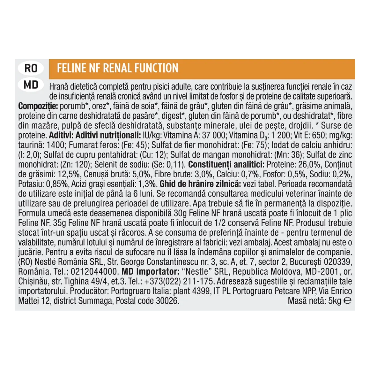 PURINA Pro Plan Veterinary Diets Renal Function, dieta veterinara pisici, hrana uscata, afectiuni renale, 5kg - Image 5