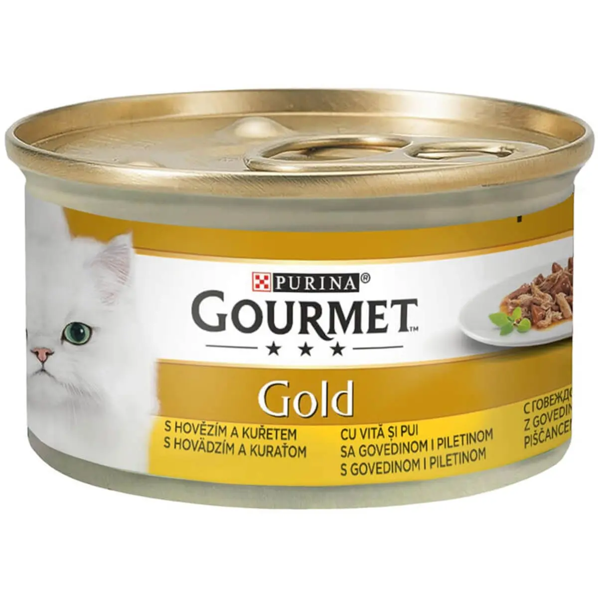 PURINA Gourmet Gold Duo, Vita si Pui, conserva hrana umeda pisici, (in sos), 85g