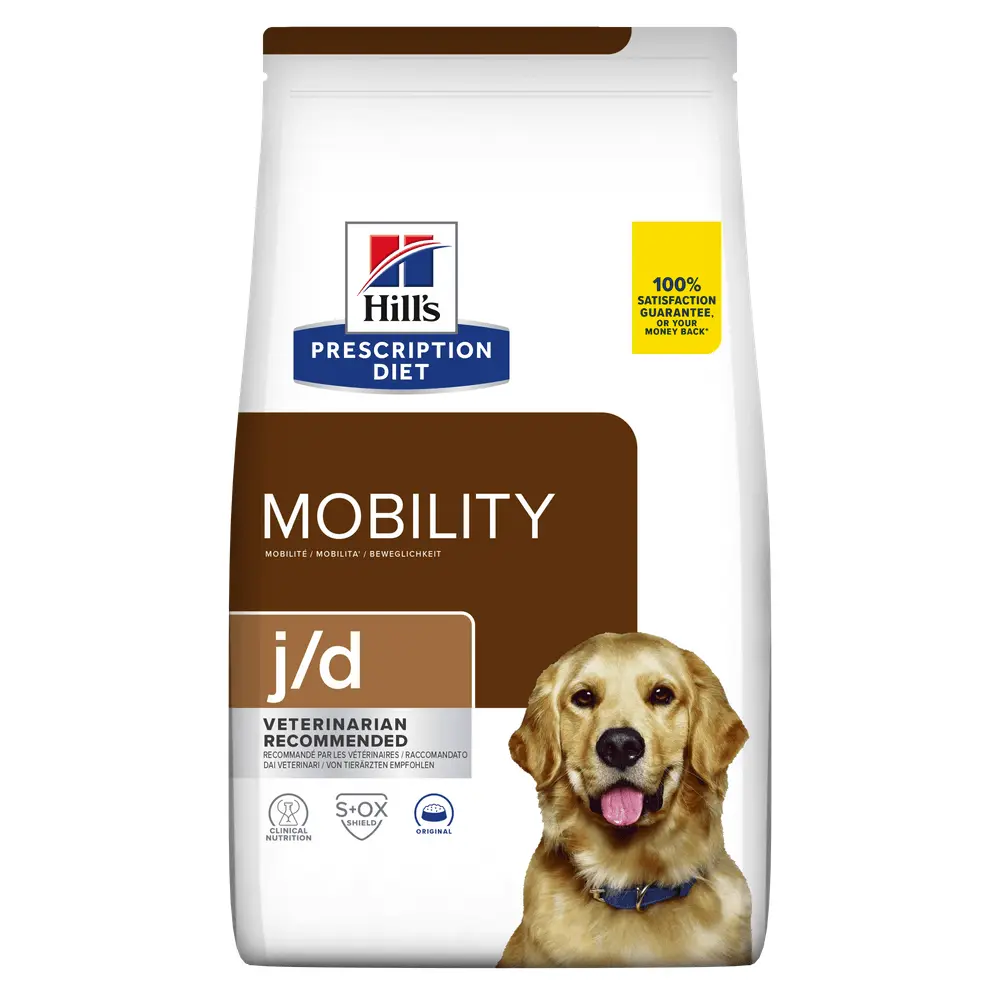 HILL'S Prescription Diet j/d Mobility, Pui, dieta veterinara caini, hrana uscata, afectiuni articulare HILL'S Prescription Diet j/d Mobility, Pui, dieta veterinara caini, hrana uscata, sistem articular, 16kg