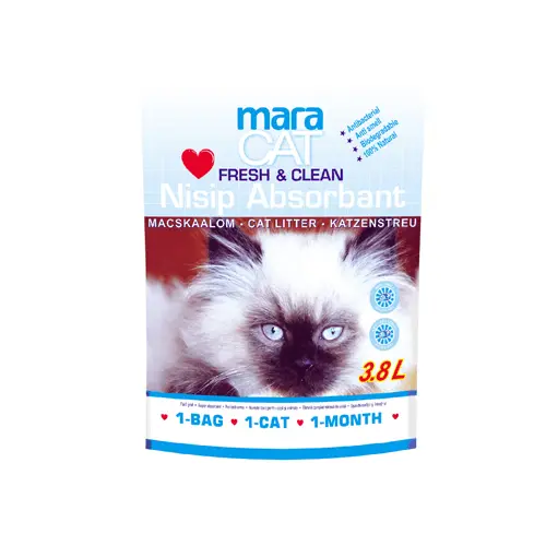 MARACAT, Fresh, asternut igienic pisici, granule, silicat, neaglomerant, neutralizare mirosuri, 3.8l