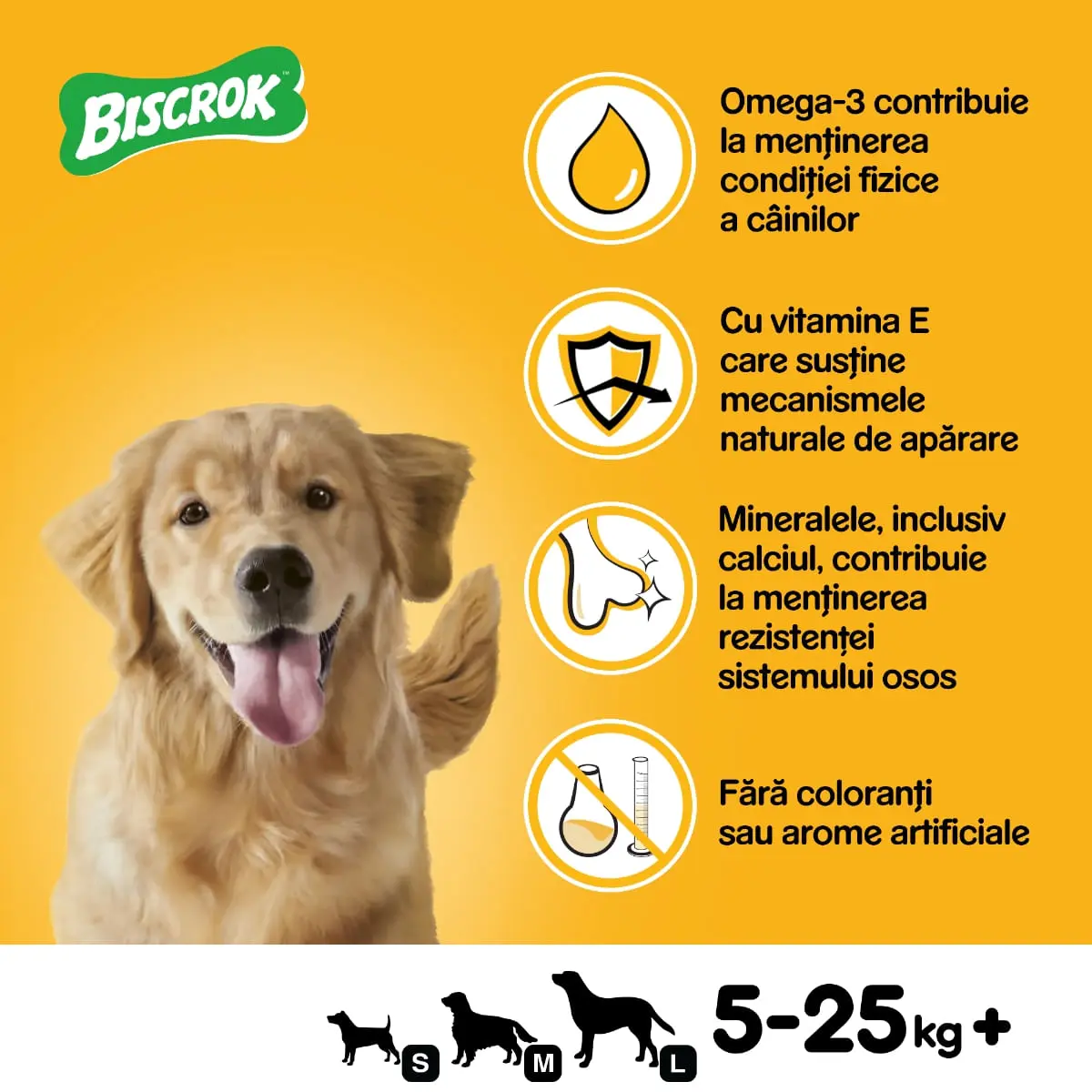 PEDIGREE Biscrok Multi Mix, recompense caini, biscuiti, Pui, Vita si Miel, 500g - Image 3