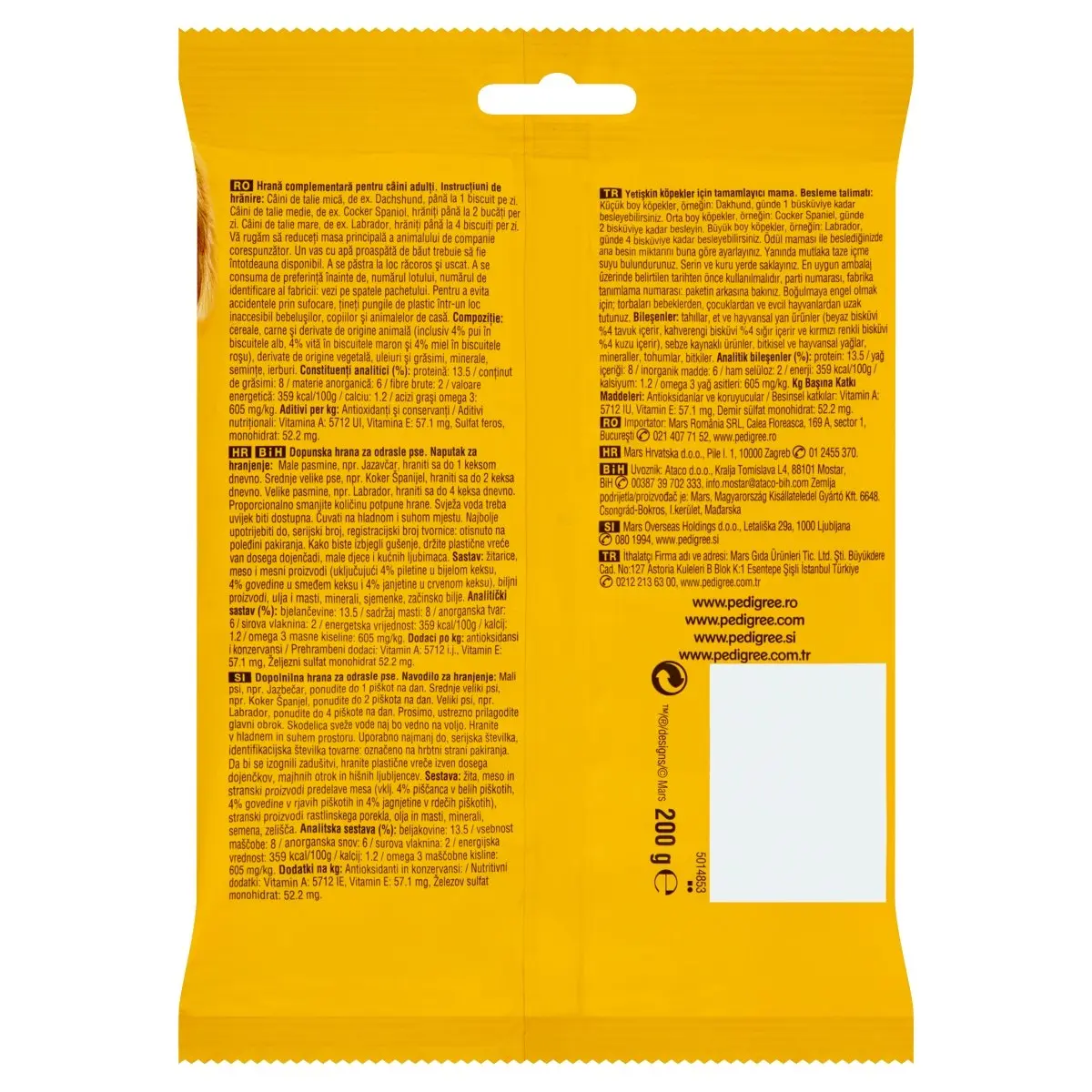 PEDIGREE Biscrok Multi Mix, recompense caini, biscuiti, Pui, Vita si Miel , 200g - Image 9