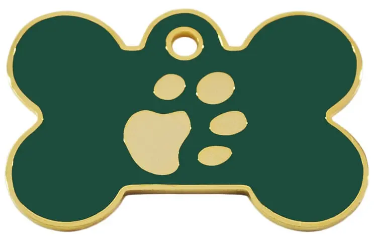 Medalion Imarc Aluminiu Os Labute, Auriu / Verde, Masura S - Gravare Gratuita - Image 2