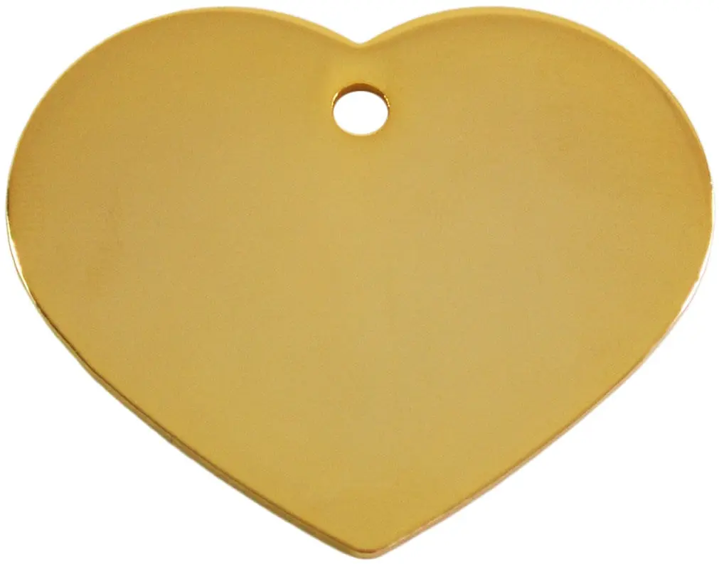 Medalion Imarc Aluminiu Inima, Auriu, Masura L - Gravare Gratuita - Image 2
