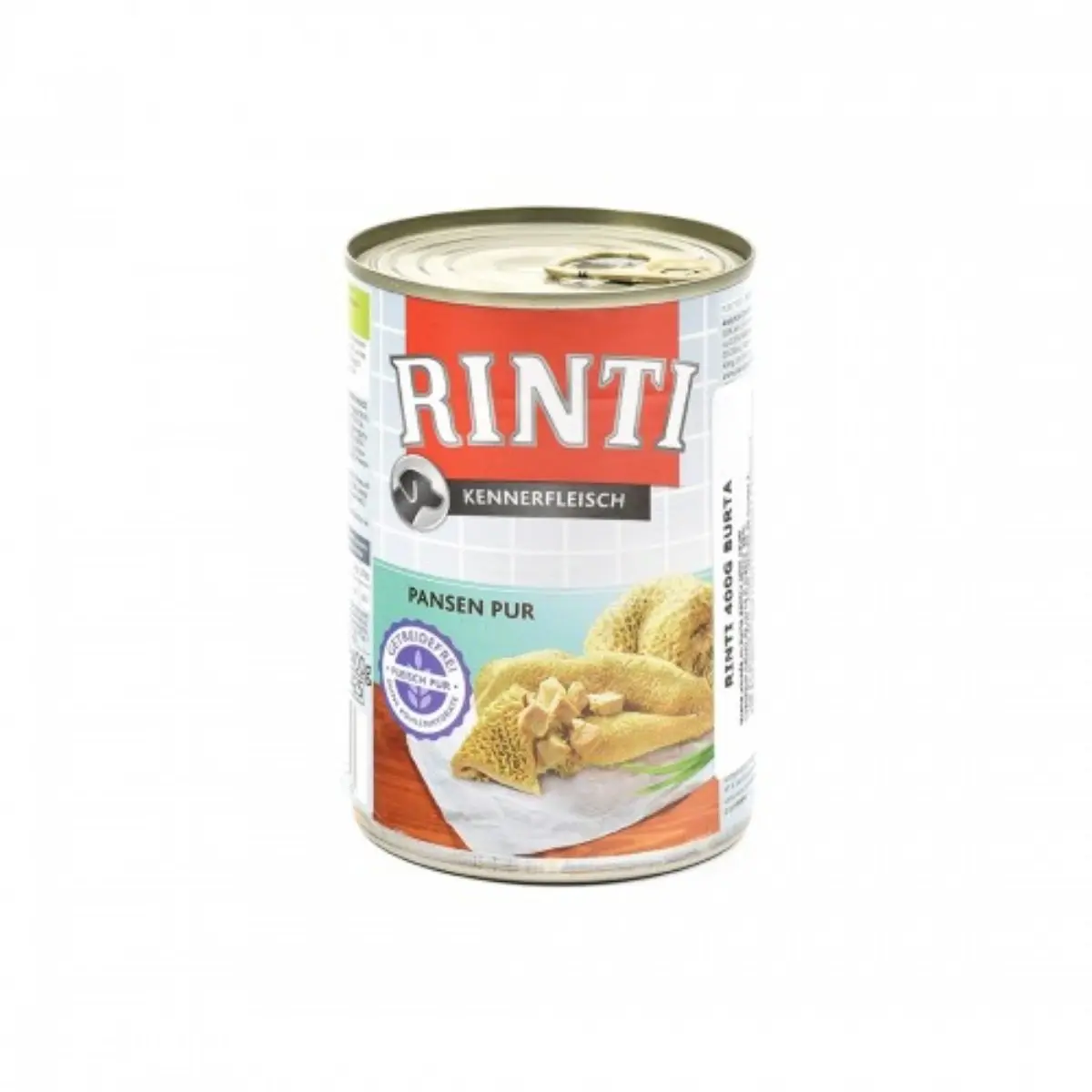 RINTI, XS-XL, Burta, conserva hrana umeda fara cereale caini, (in suc propriu), 400g