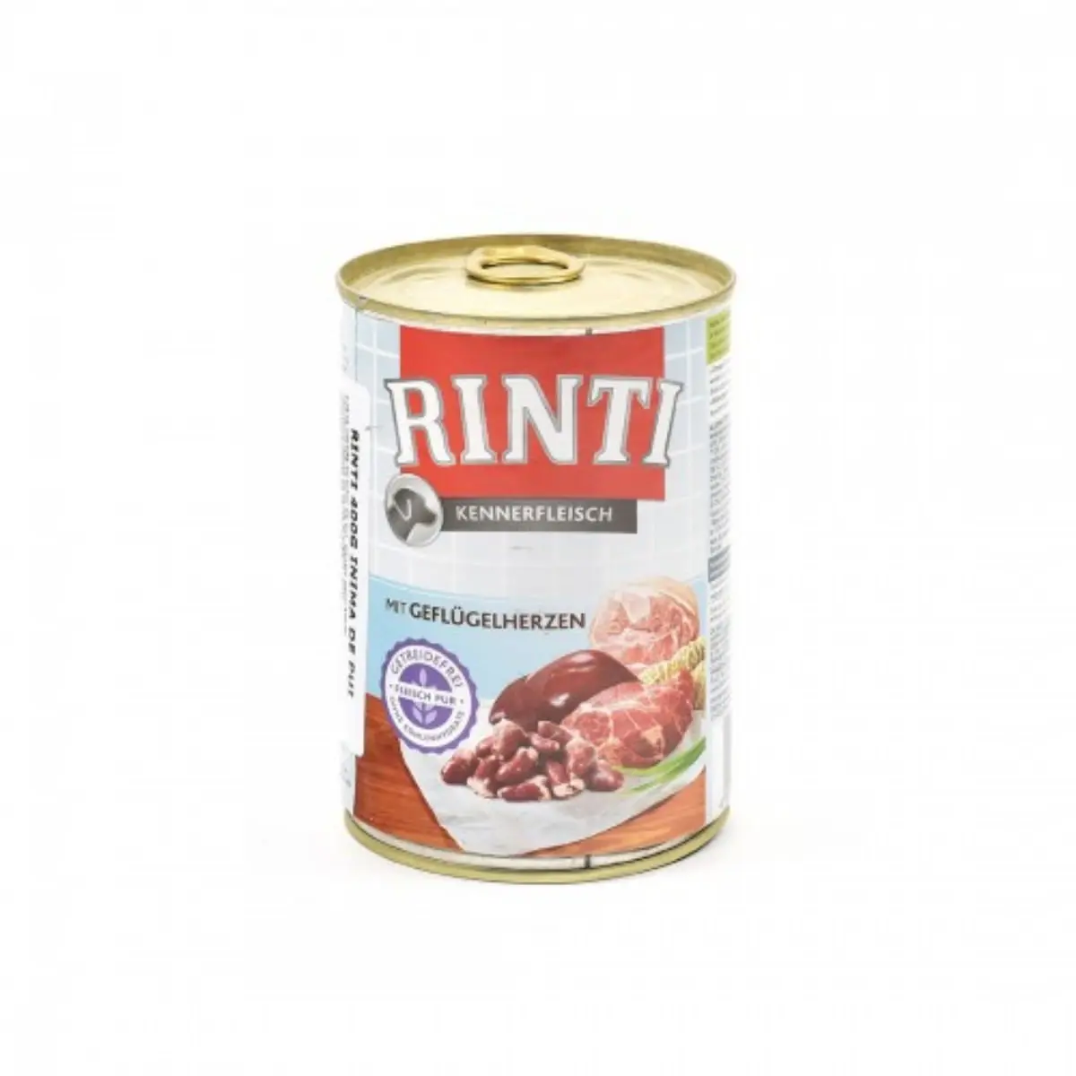 RINTI, XS-XL, Inimi de Pui, conserva hrana umeda fara cereale caini, (in suc propriu), 400g