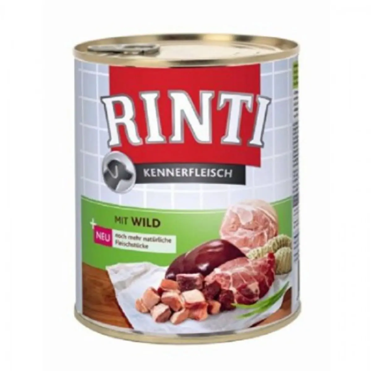RINTI, XS-XL, Vanat, conserva hrana umeda fara cereale caini, (in suc propriu), 800g - Image 2