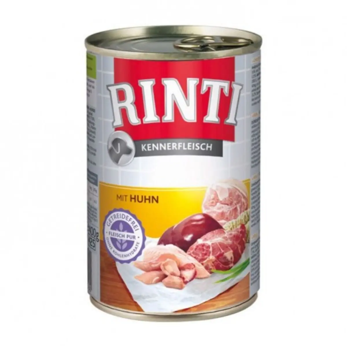 RINTI, XS-XL, Pui, conserva hrana umeda fara cereale caini, (in suc propriu), 400g - Image 2