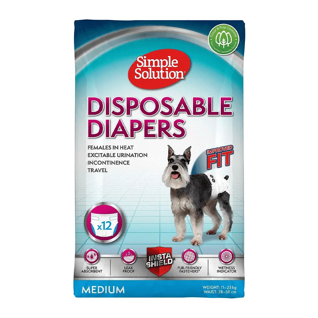 Simple Solution Scutece Caini Medium (pt. Femele) 12 buc - Image 2