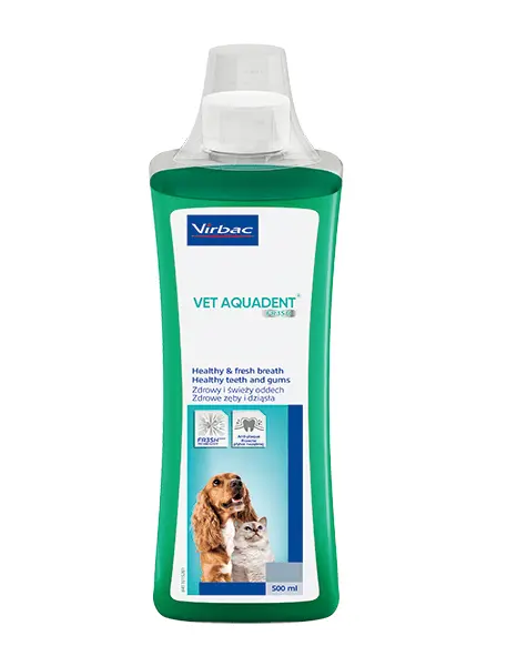 VIRBAC Vet Aquadent, apa de gura caini si pisici, anti-tartru, improspatarea respiratiei, flacon, 250ml