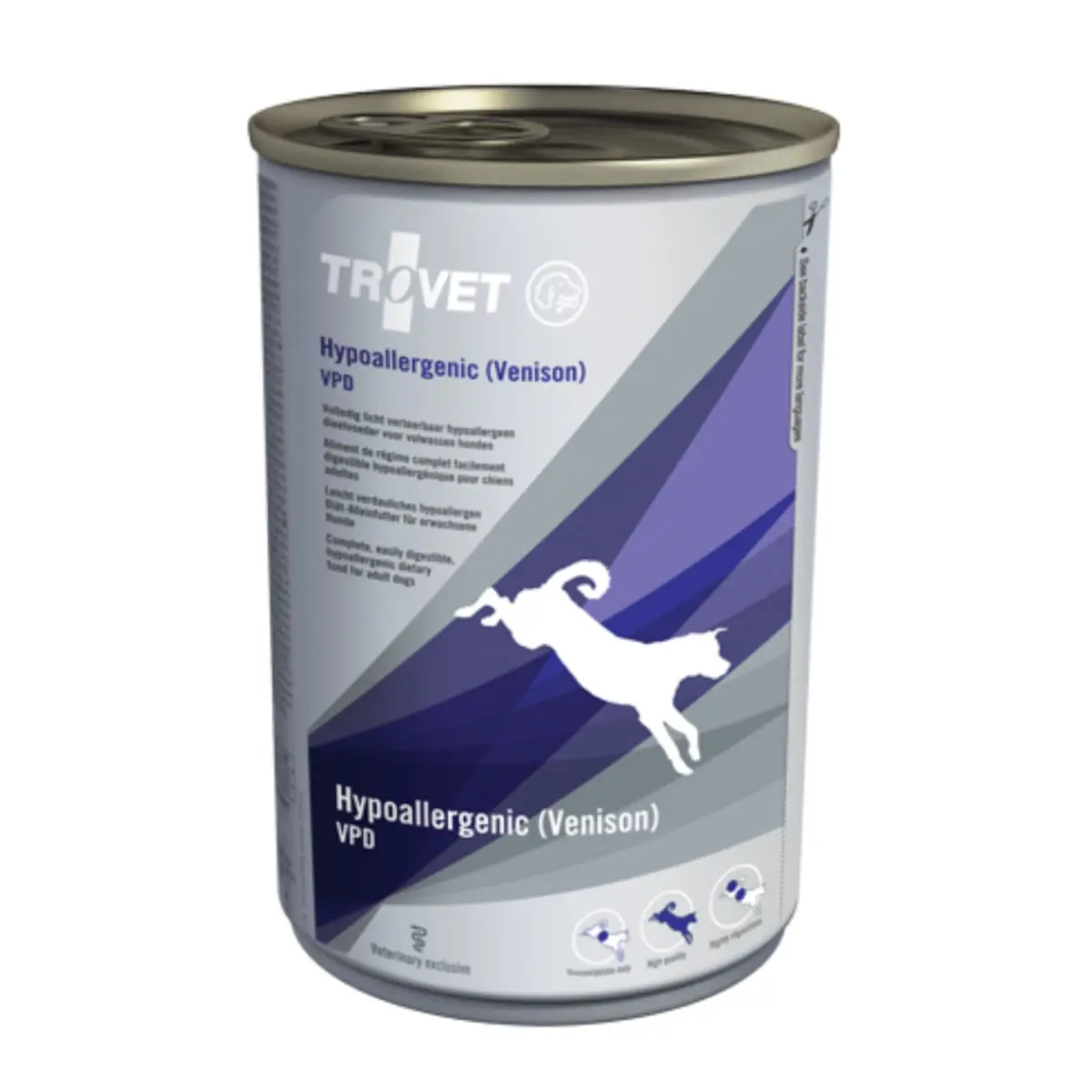 TROVET Dog Hypoallergenic VPD,  Caprioara, dieta veterinara caini, conserva hrana umeda, afectiuni digestive si dermatologice, (pate), 400g - Image 2