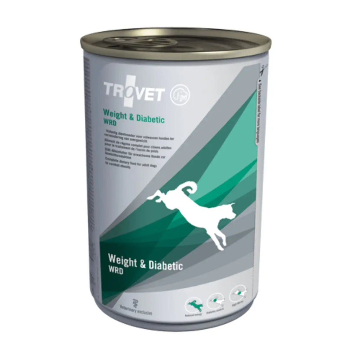 TROVET Dog Weight & Diabetic WRD, dieta veterinara caini, conserva hrana umeda, afectiuni metabolice (obezitate si diabet), (pate), 400g - Image 2