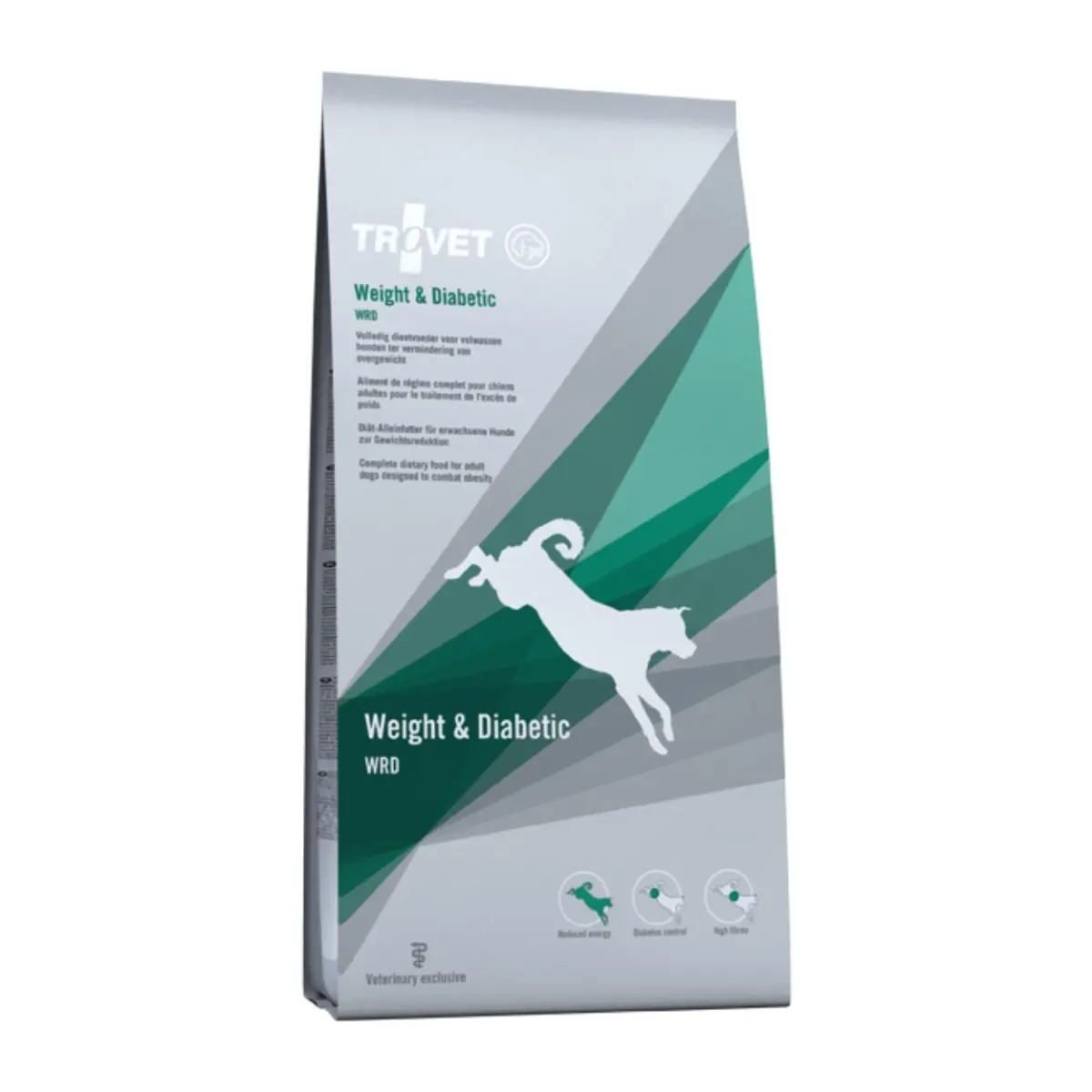 TROVET Dog Weight & Diabetic WRD, dieta veterinara caini, hrana uscata, afectiuni metabolice (obezitate si diabet), 3 kg - Image 2