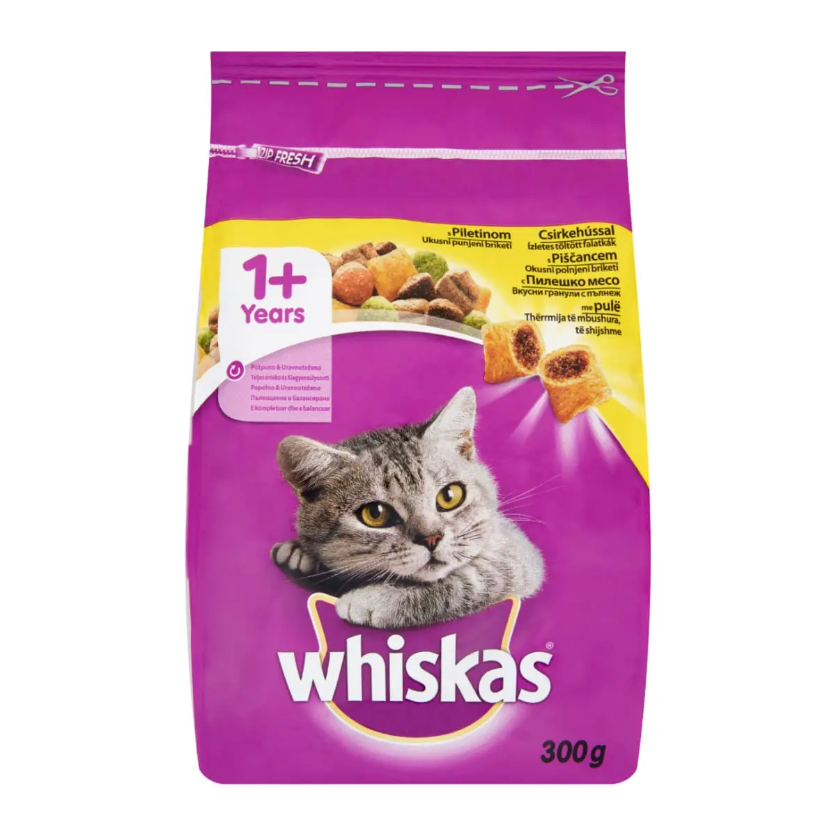 WHISKAS Adult, Pui, hrana uscata pisici, 300g - Image 3